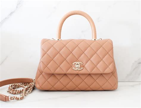 chanel coco handle brown